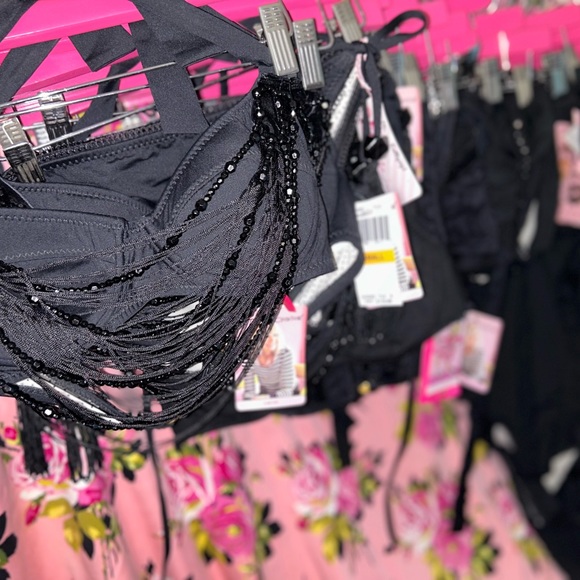 Betsey Johnson cabaret burlesque black bikini - Picture 6 of 17